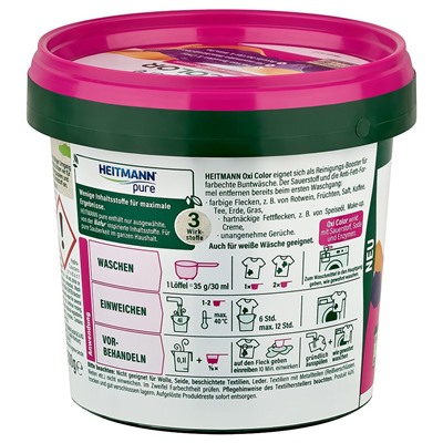 Средство HEITMANN Oxi Color Универсальный Пятновыводитель 500 г,1012533