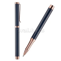 Ручка "Venezia Classico" в картотнном тубусе, 1,0 мм, синяя (корпус синий, футляр черный)