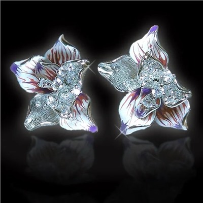 Серьги, эмаль, ЭМС9