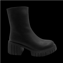 Ботинки из натуральной кожи на меху РМ-085-1 черные