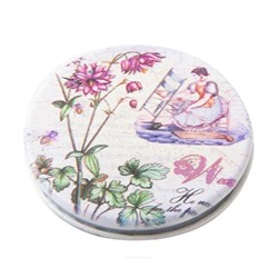 Dewal Beauty Зеркало косметическое карманное квадратное / Классическая мода MR-6, 60 мм 3551