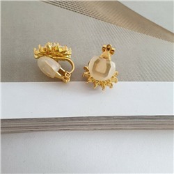 Клипсы под золото с фианитами 431289, арт.706.995