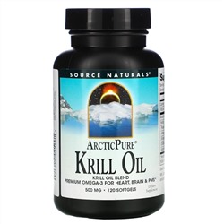 Source Naturals, ArcticPure, масло криля, 500 мг, 120 капсул