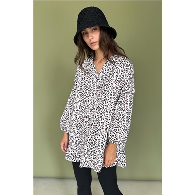 Блузка  NATURE099/01/Белый, розовый