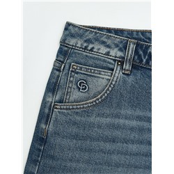 Актуальная коллекция CONTE CON-805 Джинсы wide leg из eco-friendly денима с эффектом потёртостей