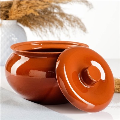 Жаровня Кунгурская керамика «Стандарт», 2 л, керамика, коричневая