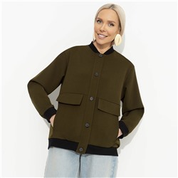 Бомбер с накладными карманами, Бунтарка (green)