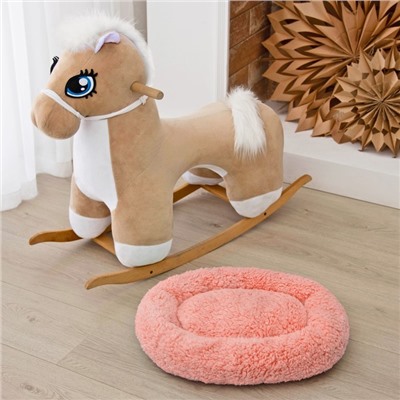 Лежанка для собак и кошек «Уют», мягкий мех, 45×35×11 см, розовая