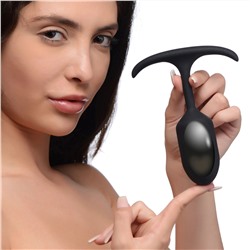 Черная анальная пробка с утяжелением Premium Silicone Weighted Anal Plug Medium - 14 см.