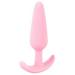 Розовая анальная втулка Mini Butt Plug - 8,4 см.