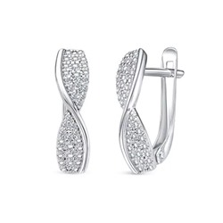 Серьги из серебра куб.циркон., В10-1296