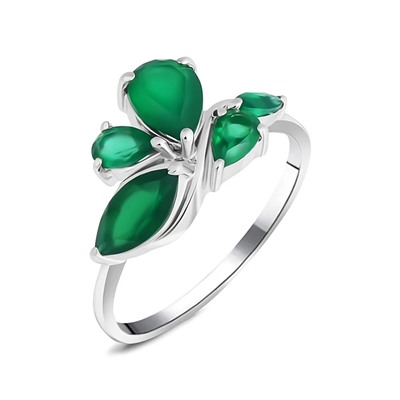 Кольцо, зеленый агат, Джоел