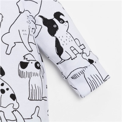 Комбинезон Крошка Я «Dogs», рост 68-74 см, цвет белый