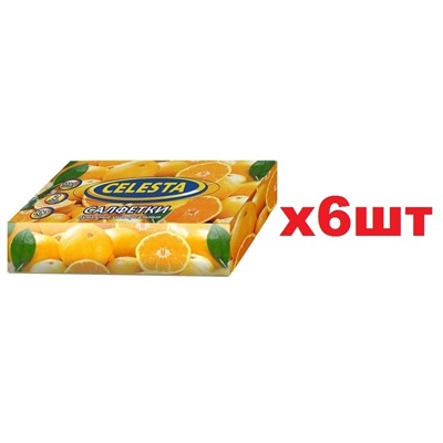 Celesta Салфетки бумажные 100шт Универсальные 6шт