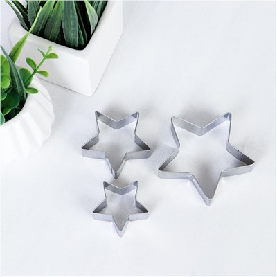 Форма для печенья 3 штуки Звезда / KB-180 /уп 360/ АКЦИЯ