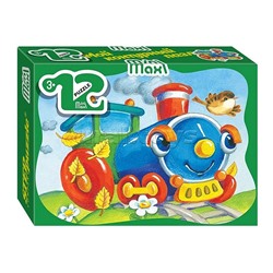 Пазлы 12 "Паровозик" (Mini-maxi)