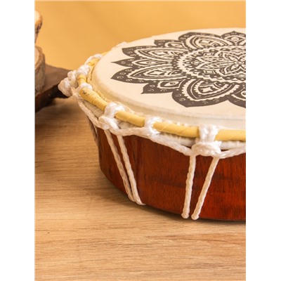 Сувенирный музыкальный инструмент Бубен «Древо жизни», 20×20×7 см, махагон