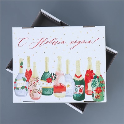 Коробка подарочная новогодняя складная «С Новым годом», 31×25.5×16 см