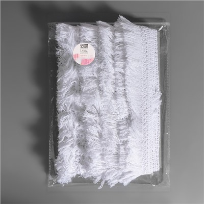 Тесьма декоративная «Бахрома», 35 мм, 10±1 м, белая