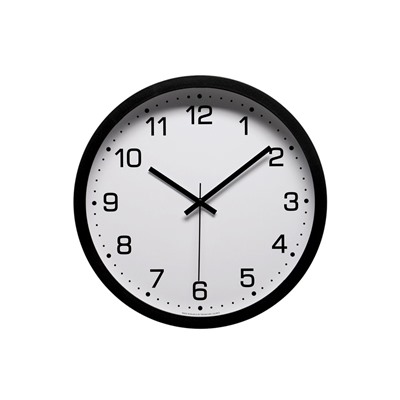Часы настенные «Классика», плавный ход, d=30.5 см, чёрные