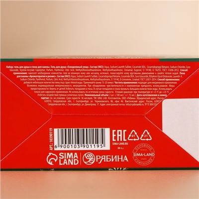 Подарочный набор «Снегопад чудес»: гель для душа и пена для ванны, 2×100 мл, URAL LAB