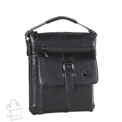 Сумка мужская кожаная 7612Z black Zinimxs