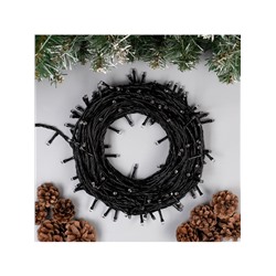 Гирлянда «Нить» 20 м, IP20, тёмная нить, 200 LED, свечение фиолетовое, 8 режимов, 220 В