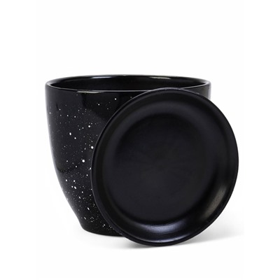 Горшок для цветов «Гранит», керамика, с поддоном, набор 4 шт.: 400 мл, 1 л, 2.5 л, 5 л