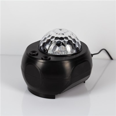 УЦЕНКА Световой прибор «Вселенная», d=11 см, Bluetooth, MicroUSB, 5 В, лазер, динамик, пульт ДУ, свечение мульти