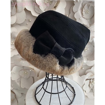 Мишель замша мех.норка Шапка женская (56-58)