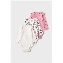 Боди детское трикотажное для девочек, 3 шт в комплекте PLAYTODAY, 1240125