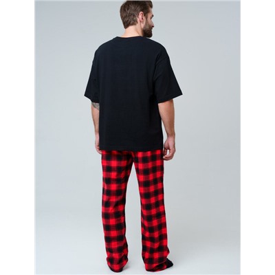 Комплект для мужчин: фуфайка (футболка) трикотажная, брюки текстильные