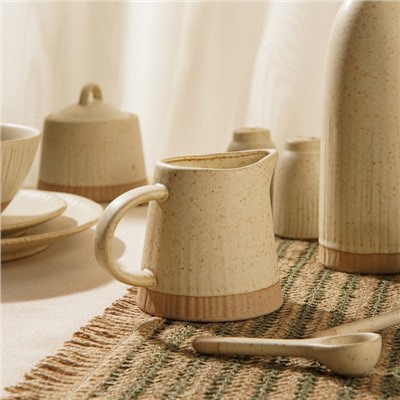 Молочник керамический SL Home «Виенто», 350 мл, 12.5×9 см, цвет бежевый