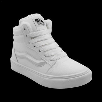 Кроссовки на меху 6686-3 белые п/п