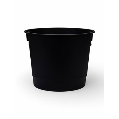 Кашпо для цветов «Стрип», 30 л, d=39 см, h=37 см, пластиковое, со вставкой, бежевое