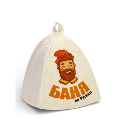 Шапка для бани и сауны «Баня по-русски», полиэфир, шерсть