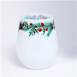 Стакан стеклянный новогодний «Снеговик», 620 мл