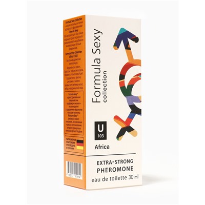 Туалетная вода женская с феромонами Formula Sexy collection Africa U103, 30 мл