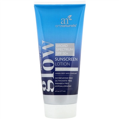 Artnaturals, Summer Line, Glow Sunscreen Lotion, Broad Spectrum SPF 50+, 6 fl oz (177 ml)