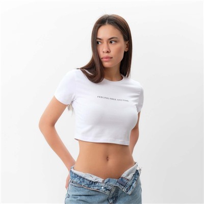 Футболка женская укороченная MIST Free, размер 46-48 (L)