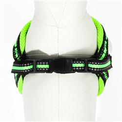 Комплект амуниции светоотражающий с мягкой шлейкой и мягкой ручкой, 1.5×120 см, ОШ 35-53, жёлтый