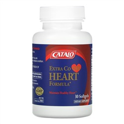 Catalo Naturals, Extra CoQ10 Heart Formula with Nattokinase & Flaxseed Oil, 30 Softgels