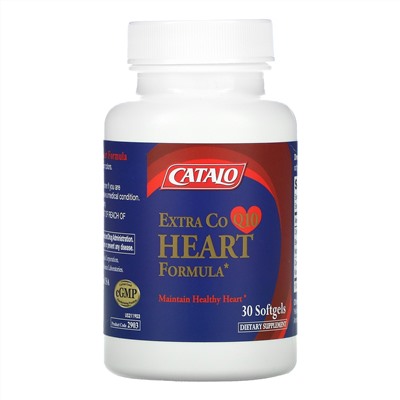 Catalo Naturals, Extra CoQ10 Heart Formula with Nattokinase & Flaxseed Oil, 30 Softgels