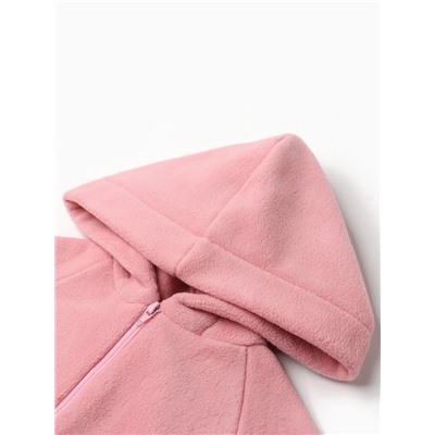 Толстовка флисовая детская MINAKU: Fleece Soft, розовая, рост 110 см