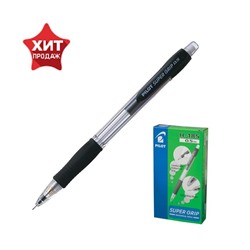 Карандаш механический Pilot Super Grip, 0.5 мм, резиновый упор, чёрный