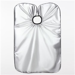 Пеньюар парикмахерский, двусторонний, 140×100 (±1) см, серебристый/чёрный