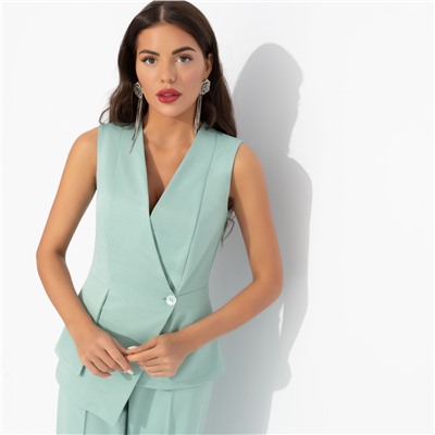 Жилет прямого силуэта, Стильный лидер (мятный)