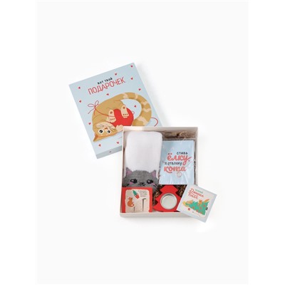 Набор подарочный новогодний Подарочек «Любви»: варежки размер 19, подвеска, подсвечник, 2 открытки