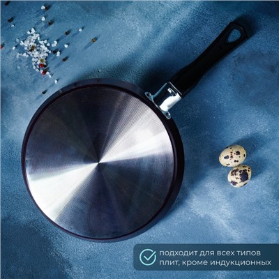 УЦЕНКА Сковорода блинная 22 см, Доляна, антипригарное покрытие, пластиковая ручка