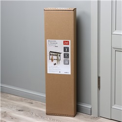 Вешалка с полкой «Торонто 32», 92.4×25.5×9.8 см, металл, чёрная